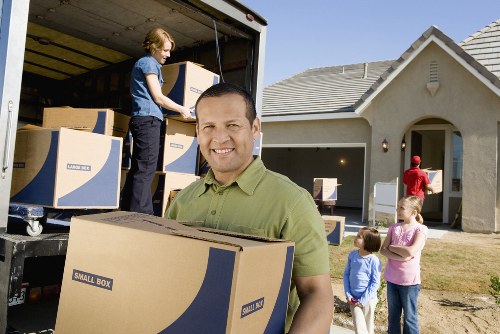 Packing materials and boxes prepared for a Brimsdown move